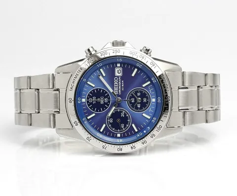 Foto 3 do relógio Seiko Spirit Cronógrafo Azul, pulseira de aço (ampliar)