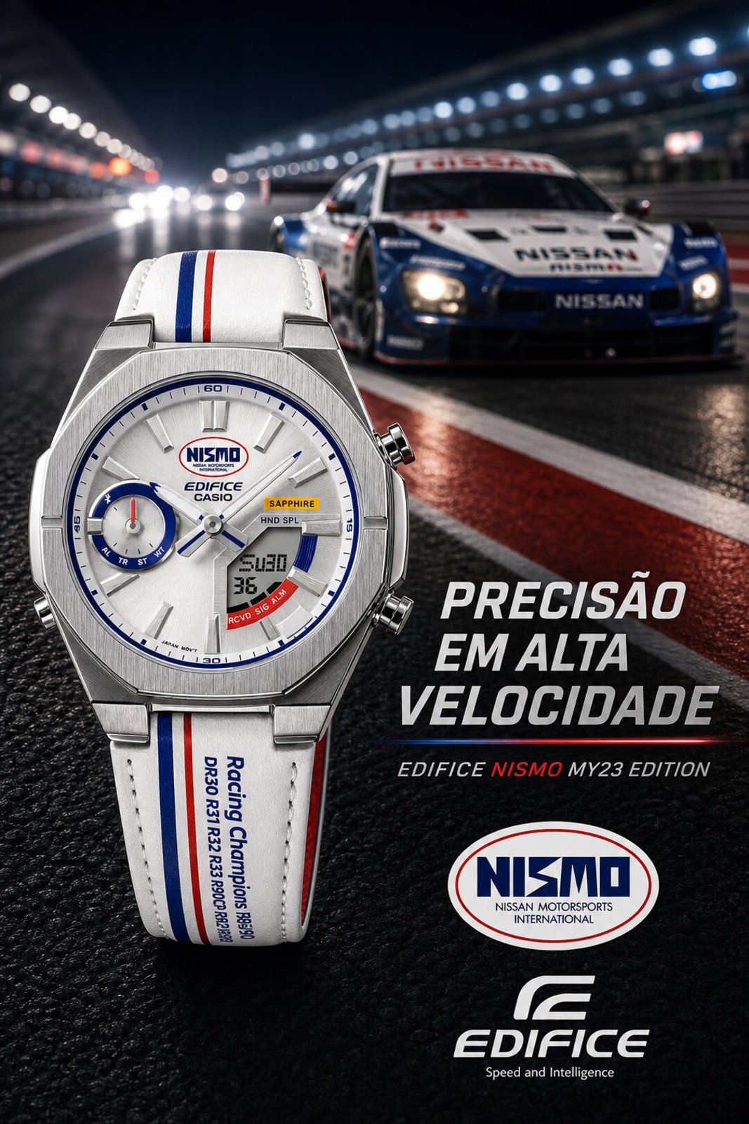 Casio Edifice NISMO Heritage Branco — destaque 1