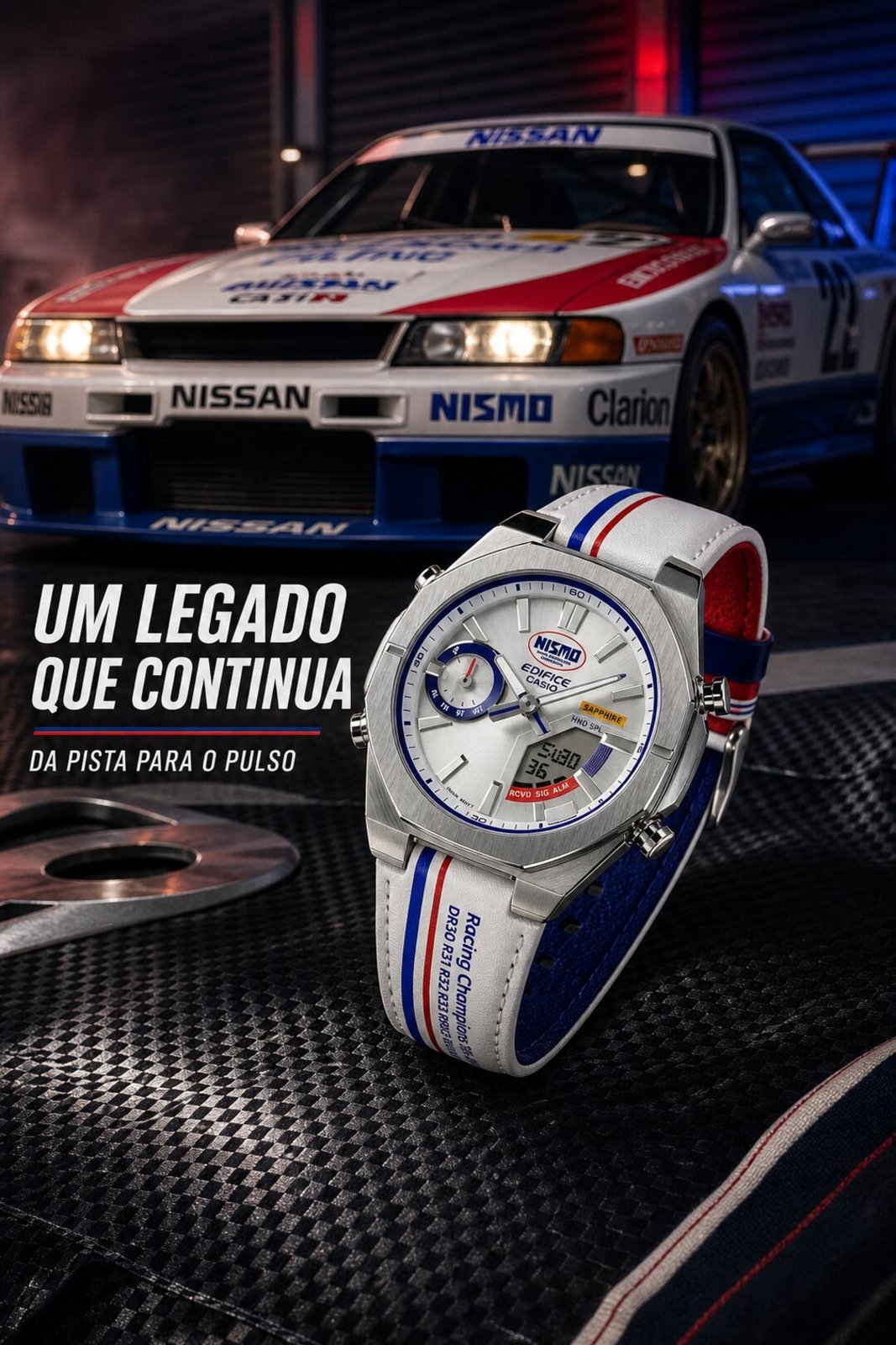 Casio Edifice NISMO Heritage Branco — destaque 2