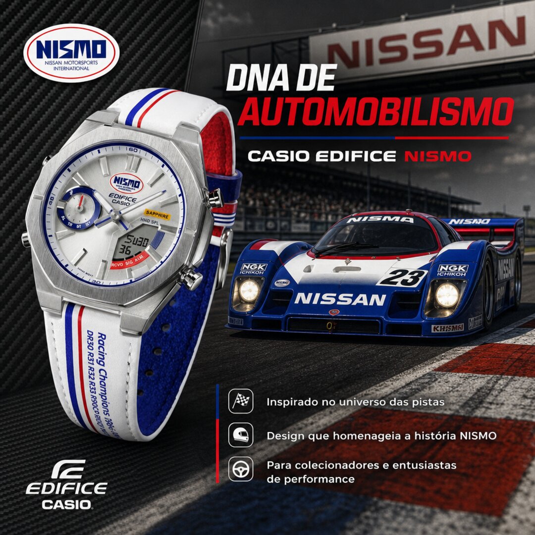 Casio Edifice NISMO Heritage Branco — destaque 5