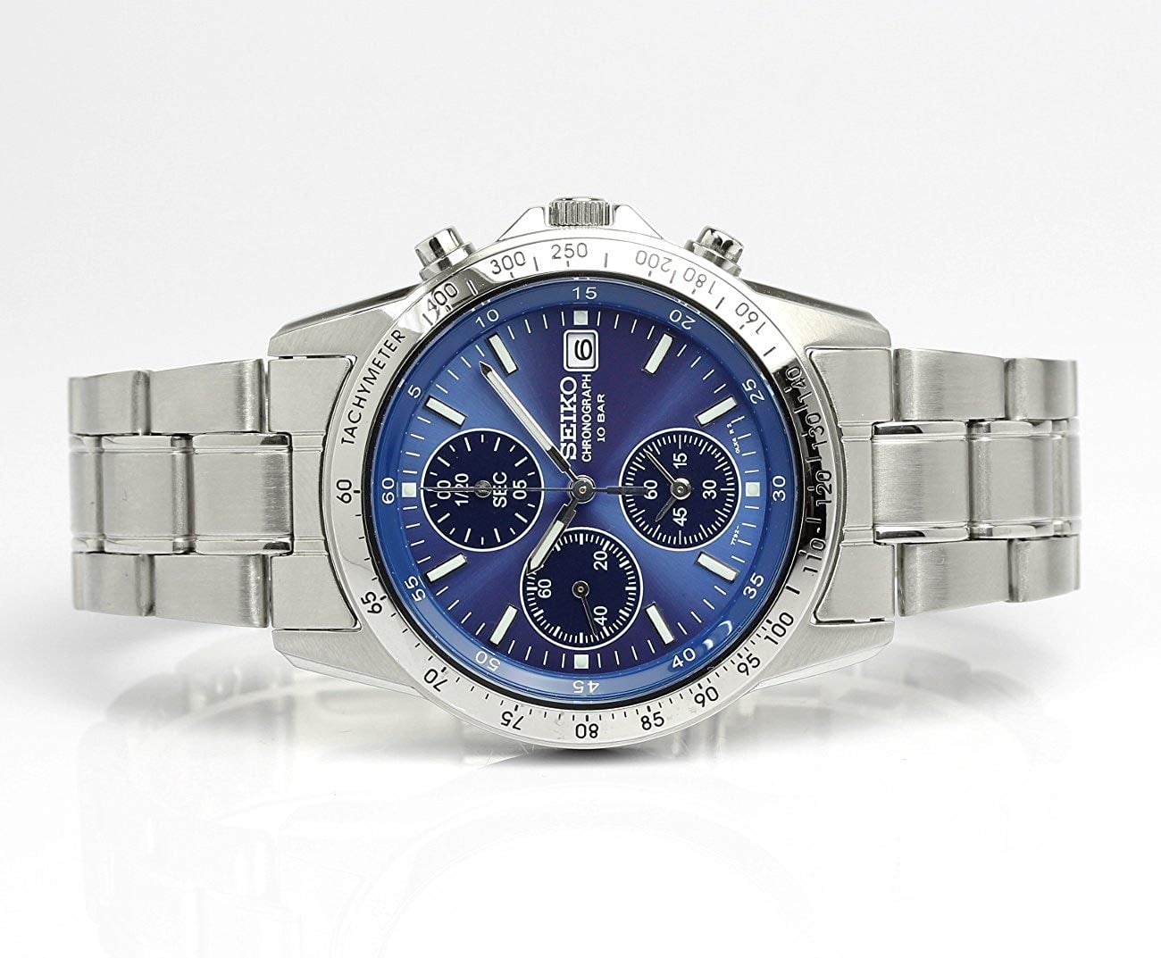 Seiko Spirit Cronógrafo Azul, pulseira de aço — foto 3 de 3