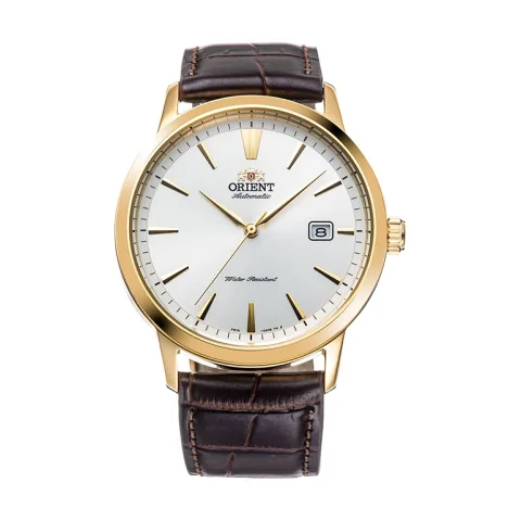 Relógio Orient Contemporary Dourado em fundo branco (ampliar)